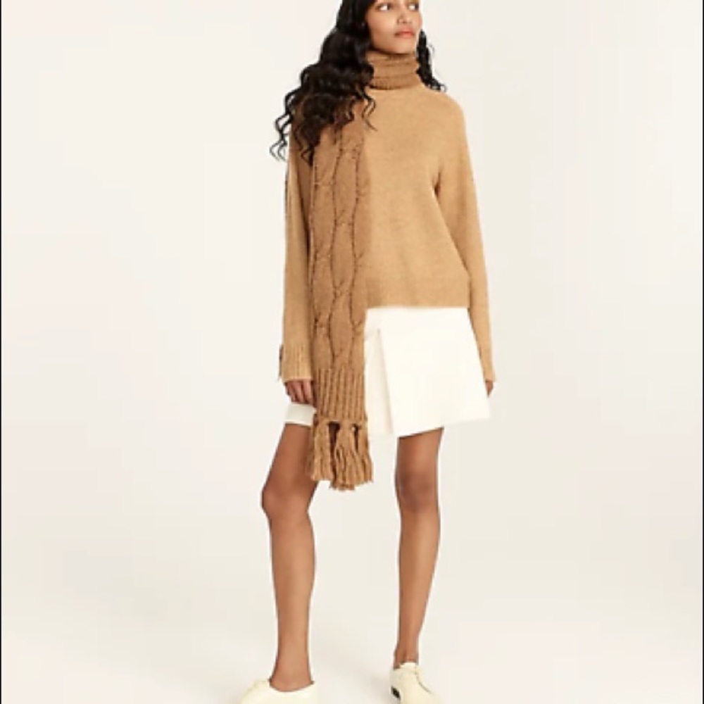 J. Crew Women's Pleated Mini Skirt in Double-Serge Wool Size 8 BD510